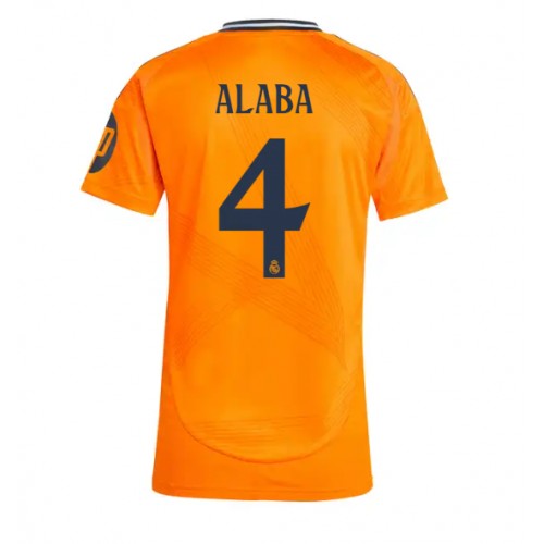 Real Madrid David Alaba #4 Gostujuci Dres za Ženska 2024-25 Kratak Rukav